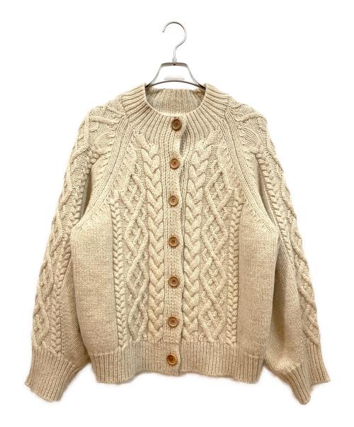 foufou（フーフー）foufou (フーフー) 厚手カーディガン ベージュ サイズ:Freeの古着・服飾アイテム