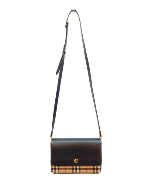 BURBERRY（バーバリー）BURBERRY (バーバリー) ハンプシャー ショルダーバッグ ブラックの古着・服飾アイテム