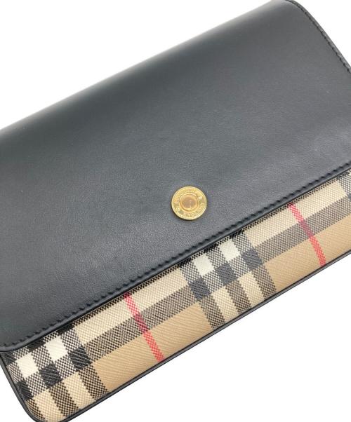 BURBERRY（バーバリー）BURBERRY (バーバリー) ハンプシャー ショルダーバッグ ブラックの古着・服飾アイテム