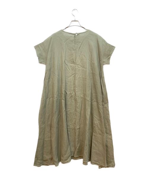 BEARDSLEY（ビアズリー）BEARDSLEY (ビアズリー) 半袖ワンピース カーキ サイズ:０の古着・服飾アイテム