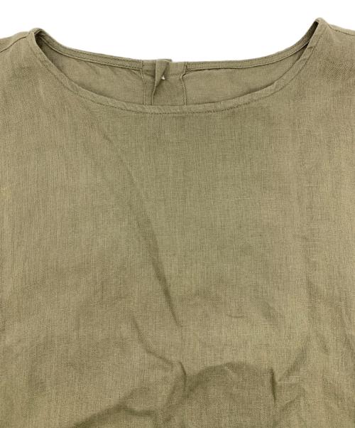 BEARDSLEY（ビアズリー）BEARDSLEY (ビアズリー) 半袖ワンピース カーキ サイズ:０の古着・服飾アイテム