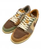 NIKE×Zion Williamsonナイキ×ザイオン ウィリアムソン）の古着「Air Jordan 1 Low / Flax and Oil Green」｜グリーン×ブラウン
