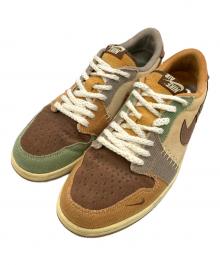 NIKE×Zion Williamson（ナイキ×ザイオン ウィリアムソン）の古着「Air Jordan 1 Low / Flax and Oil Green」｜グリーン×ブラウン