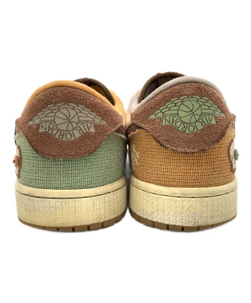 NIKE（ナイキ）NIKE (ナイキ) Zion Williamson (ザイオン ウィリアムソン) Air Jordan 1 Low / Flax and Oil Green グリーン×ブラウン サイズ:US：9.5の古着・服飾アイテム