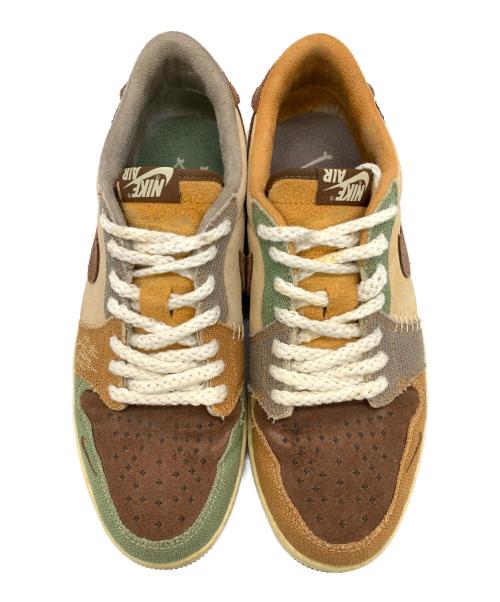 NIKE（ナイキ）NIKE (ナイキ) Zion Williamson (ザイオン ウィリアムソン) Air Jordan 1 Low / Flax and Oil Green グリーン×ブラウン サイズ:US：9.5の古着・服飾アイテム