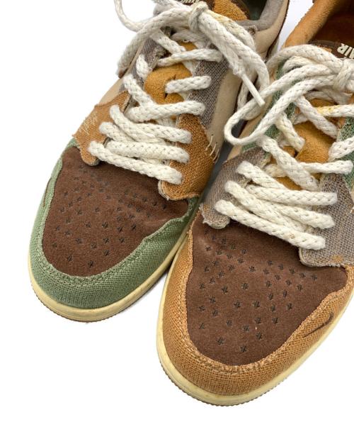 NIKE（ナイキ）NIKE (ナイキ) Zion Williamson (ザイオン ウィリアムソン) Air Jordan 1 Low / Flax and Oil Green グリーン×ブラウン サイズ:US：9.5の古着・服飾アイテム