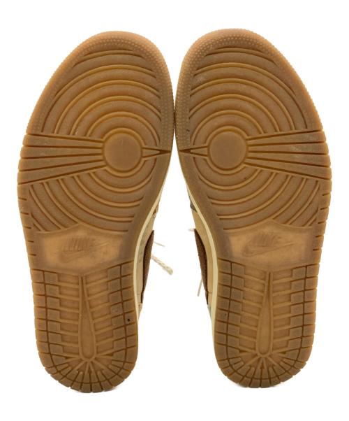 NIKE（ナイキ）NIKE (ナイキ) Zion Williamson (ザイオン ウィリアムソン) Air Jordan 1 Low / Flax and Oil Green グリーン×ブラウン サイズ:US：9.5の古着・服飾アイテム