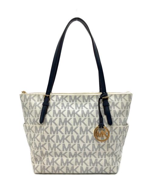 MICHAEL KORS（マイケルコース）MICHAEL KORS (マイケルコース) トートバッグ ホワイトの古着・服飾アイテム