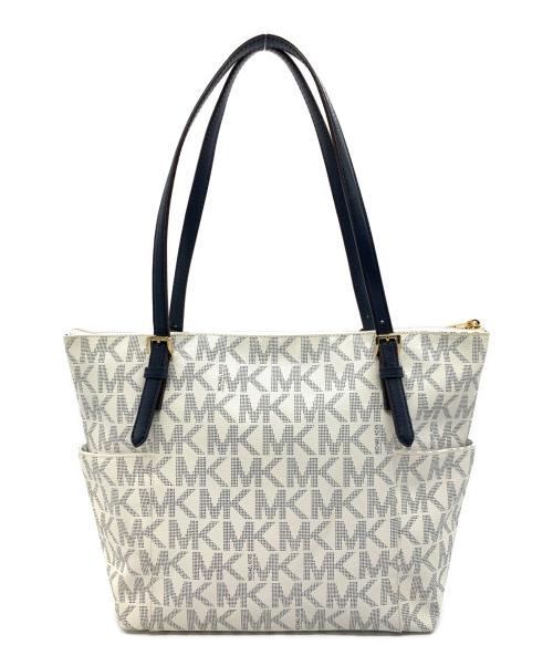 MICHAEL KORS（マイケルコース）MICHAEL KORS (マイケルコース) トートバッグ ホワイトの古着・服飾アイテム