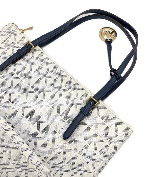 MICHAEL KORS（マイケルコース）MICHAEL KORS (マイケルコース) トートバッグ ホワイトの古着・服飾アイテム