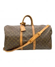 LOUIS VUITTON（ルイ ヴィトン）の古着「キーポル・バンドリエール 55」｜ブラウン