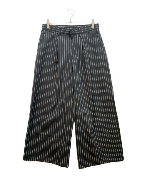 JOURNAL STANDARD（ジャーナルスタンダード）JOURNAL STANDARD (ジャーナルスタンダード) ピン ストライプ バギー ツイル パンツ ブラック×ホワイト サイズ:Lの古着・服飾アイテム