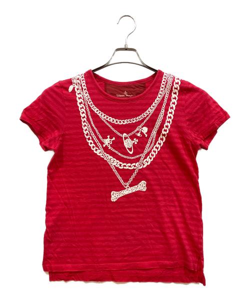 Vivienne Westwood RED LABEL（ヴィヴィアンウエストウッドレッドレーベル）Vivienne Westwood RED LABEL (ヴィヴィアンウエストウッドレッドレーベル) 半袖カットソー レッド サイズ:1の古着・服飾アイテム