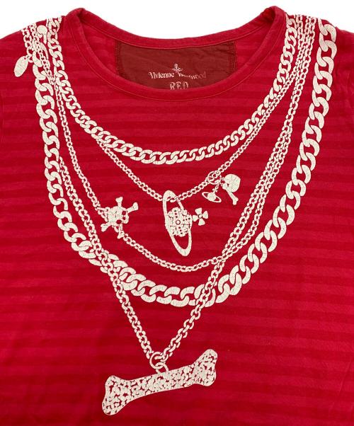 Vivienne Westwood RED LABEL（ヴィヴィアンウエストウッドレッドレーベル）Vivienne Westwood RED LABEL (ヴィヴィアンウエストウッドレッドレーベル) 半袖カットソー レッド サイズ:1の古着・服飾アイテム