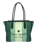 Kate Spadeケイトスペード）の古着「トートバッグ」｜グリーン×ブラック