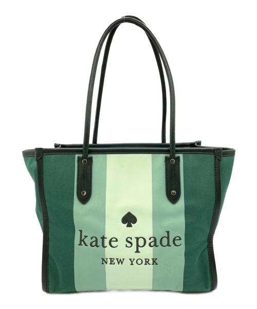 Kate Spade（ケイトスペード）Kate Spade (ケイトスペード) トートバッグ グリーン×ブラックの古着・服飾アイテム