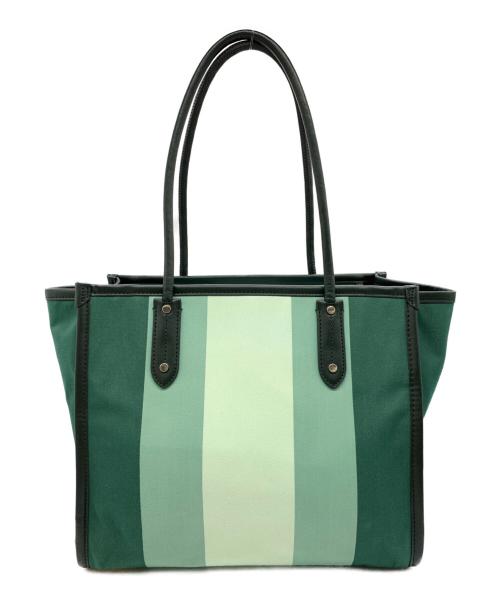 Kate Spade（ケイトスペード）Kate Spade (ケイトスペード) トートバッグ グリーン×ブラックの古着・服飾アイテム