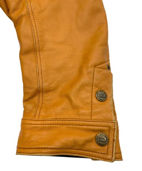 sinacova（シナコバ）sinacova (シナコバ) ラムレザージャケット オレンジ サイズ:3Lの古着・服飾アイテム