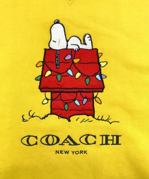 COACH（コーチ）COACH (コーチ) PEANUTS (ピーナッツ) スウェット イエロー サイズ:Lの古着・服飾アイテム