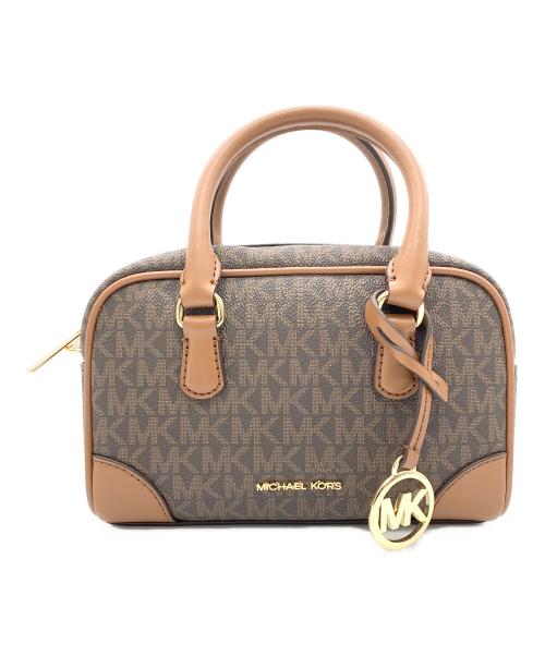 MICHAEL KORS（マイケルコース）MICHAEL KORS (マイケルコース) THOMPSON XS SATCHEL XBODY クロスボディ ブラウン×ベージュの古着・服飾アイテム