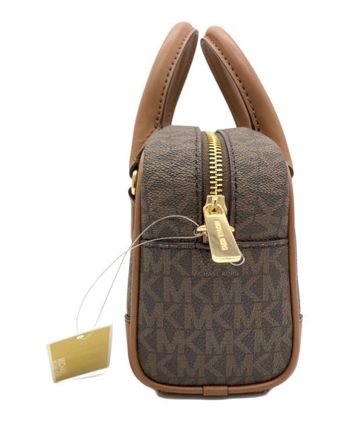 MICHAEL KORS（マイケルコース）MICHAEL KORS (マイケルコース) THOMPSON XS SATCHEL XBODY クロスボディ ブラウン×ベージュの古着・服飾アイテム