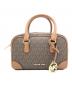 MICHAEL KORS（マイケルコース）の古着「THOMPSON XS SATCHEL XBODY クロスボディ」｜ブラウン×ベージュ