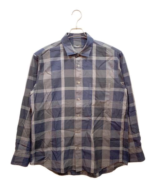 BLACK LABEL CRESTBRIDGE（ブラックレーベル クレストブリッジ）BLACK LABEL CRESTBRIDGE (ブラックレーベル クレストブリッジ) 長袖シャツ ブラック×ネイビー サイズ:Lの古着・服飾アイテム