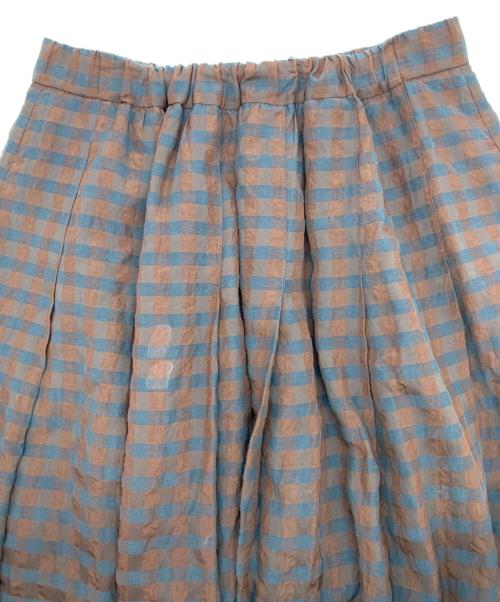 IENA（イエナ）IENA (イエナ) ロングスカート ブラウン×ブルー サイズ:36の古着・服飾アイテム