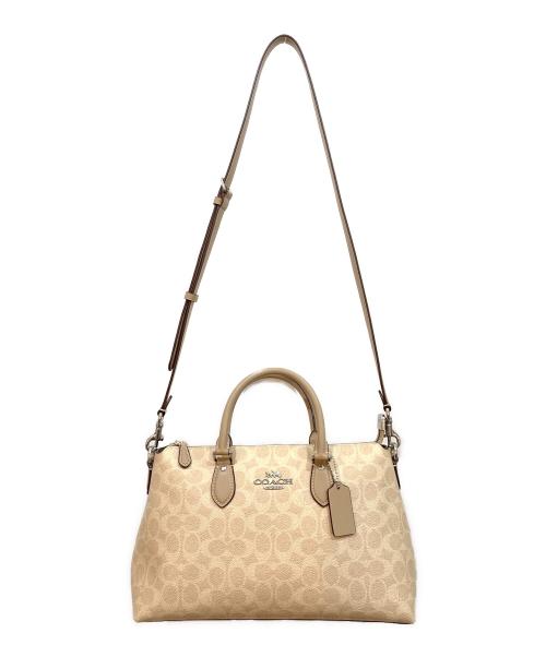 COACH（コーチ）COACH (コーチ) ョージア サッチェル バッグ シグネチャー キャンバス ベージュの古着・服飾アイテム