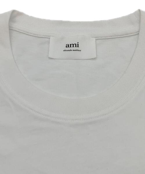 AMI PARIS（アミ パリス）AMI PARIS (アミ パリス) 半袖カットソー ホワイト サイズ:Lの古着・服飾アイテム