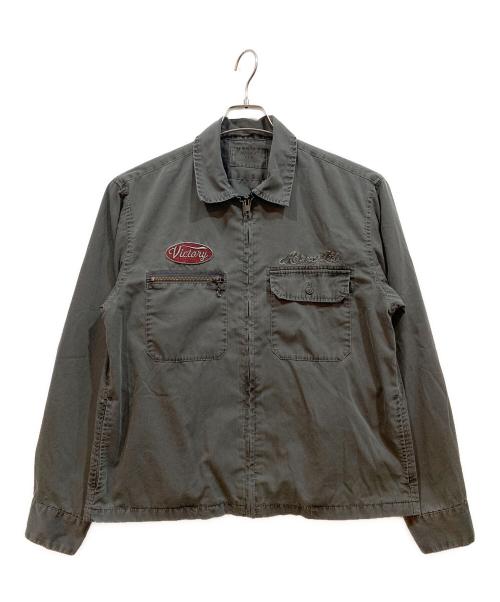 AVIREX（アヴィレックス）AVIREX (アヴィレックス) FADED EMB WORK JACKET チャコール サイズ:Mの古着・服飾アイテム