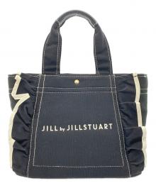 JILL BY JILLSTUART（ジル バイ ジルスチュアート）の古着「フリルハンドバッグ」｜ブラック
