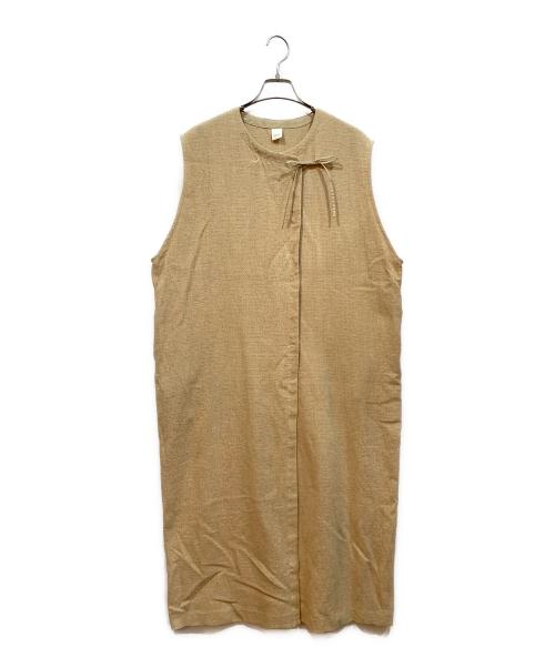 KAGURE（カグレ）KAGURE (カグレ) ノースリーブ・キャミソールワンピース ベージュ サイズ:Freeの古着・服飾アイテム