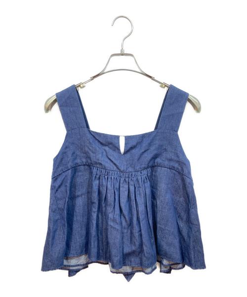 TOMORROW LAND（トゥモローランド）TOMORROW LAND (トゥモローランド) コットンリネンデニム キャミソール インディゴ サイズ:36の古着・服飾アイテム