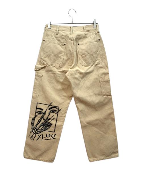 X-LARGE（エクストララージ）X-LARGE (エクストララージ) グラフィックペインターパンツ ベージュ サイズ:30の古着・服飾アイテム