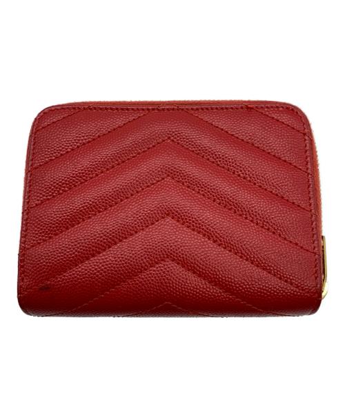 Saint Laurent Paris（サンローランパリ）Saint Laurent Paris (サンローランパリ) 2つ折り財布 レッドの古着・服飾アイテム