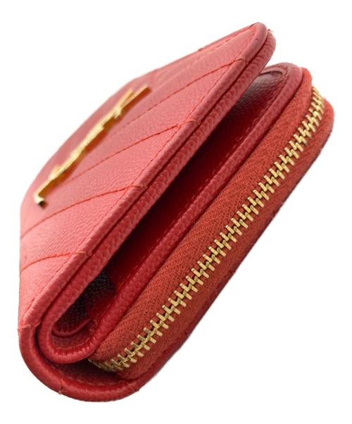 Saint Laurent Paris（サンローランパリ）Saint Laurent Paris (サンローランパリ) 2つ折り財布 レッドの古着・服飾アイテム