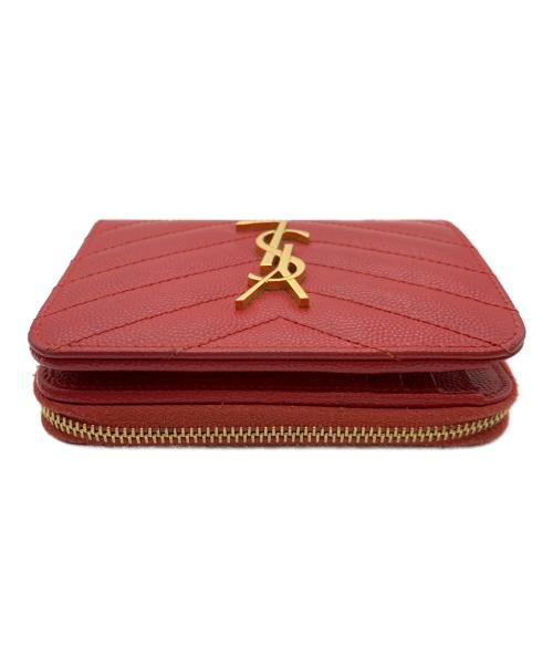 Saint Laurent Paris（サンローランパリ）Saint Laurent Paris (サンローランパリ) 2つ折り財布 レッドの古着・服飾アイテム