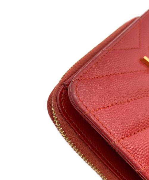 Saint Laurent Paris（サンローランパリ）Saint Laurent Paris (サンローランパリ) 2つ折り財布 レッドの古着・服飾アイテム