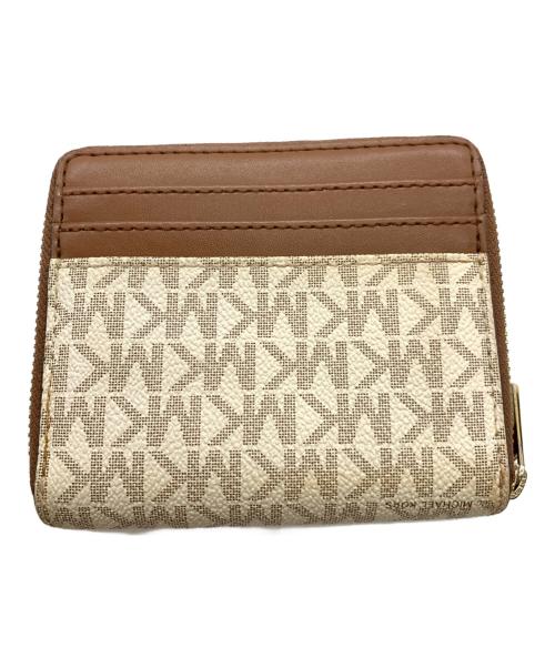 MICHAEL KORS（マイケルコース）MICHAEL KORS (マイケルコース) 2つ折り財布 ブラウン×ベージュの古着・服飾アイテム