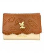 Samantha Thavasa PETIT CHOICE×DISNEYサマンサタバサプチチョイス×ディズニー）の古着「ディズニーNuiパンコクション 3つ折り財布」｜ベージュ×ブラウン