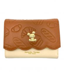 Samantha Thavasa PETIT CHOICE×DISNEY（サマンサタバサプチチョイス×ディズニー）の古着「ディズニーNuiパンコクション 3つ折り財布」｜ベージュ×ブラウン