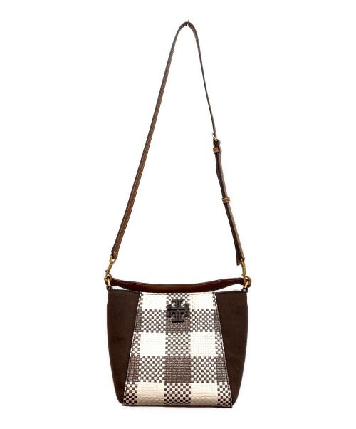 TORY BURCH（トリーバーチ）TORY BURCH (トリーバーチ) 2WAYショルダーバッグ ホワイト×ブラウンの古着・服飾アイテム