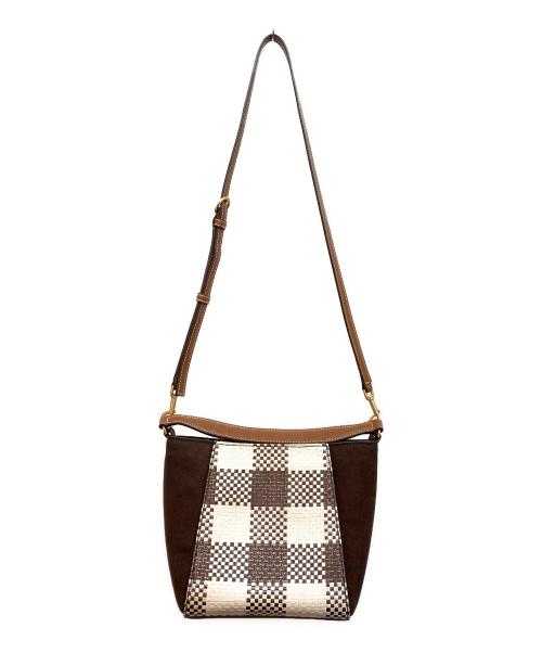 TORY BURCH（トリーバーチ）TORY BURCH (トリーバーチ) 2WAYショルダーバッグ ホワイト×ブラウンの古着・服飾アイテム