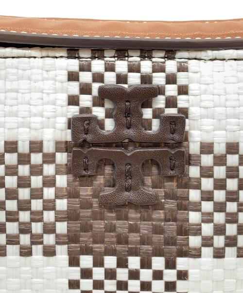 TORY BURCH（トリーバーチ）TORY BURCH (トリーバーチ) 2WAYショルダーバッグ ホワイト×ブラウンの古着・服飾アイテム