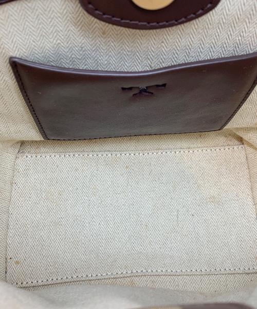 TORY BURCH（トリーバーチ）TORY BURCH (トリーバーチ) 2WAYショルダーバッグ ホワイト×ブラウンの古着・服飾アイテム