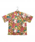 Pokemon Centerポケモンセンター）の古着「Pokémon de Aloha! シャツ」｜ベージュ×ピンク