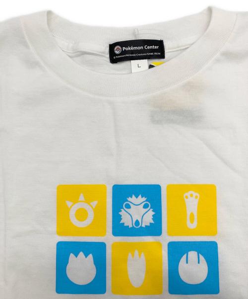 Pokemon Center（ポケモンセンター）Pokemon Center (ポケモンセンター) 足形＆シルエット Tシャツ ホワイト サイズ:Lの古着・服飾アイテム