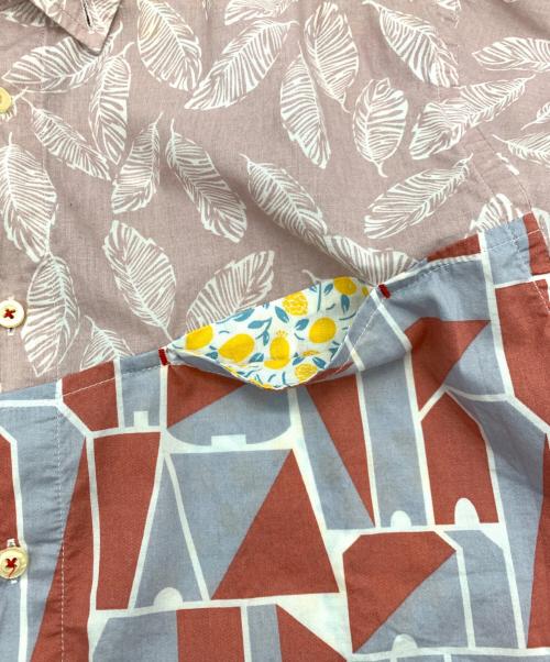 KAWATANI SHIRT（カワタニシャツ）KAWATANI SHIRT (カワタニシャツ) Love bird インコ 半袖シャツ クスミピンク サイズ:Lの古着・服飾アイテム