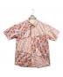 KAWATANI SHIRT（カワタニシャツ）の古着「Love bird インコ 半袖シャツ」｜クスミピンク